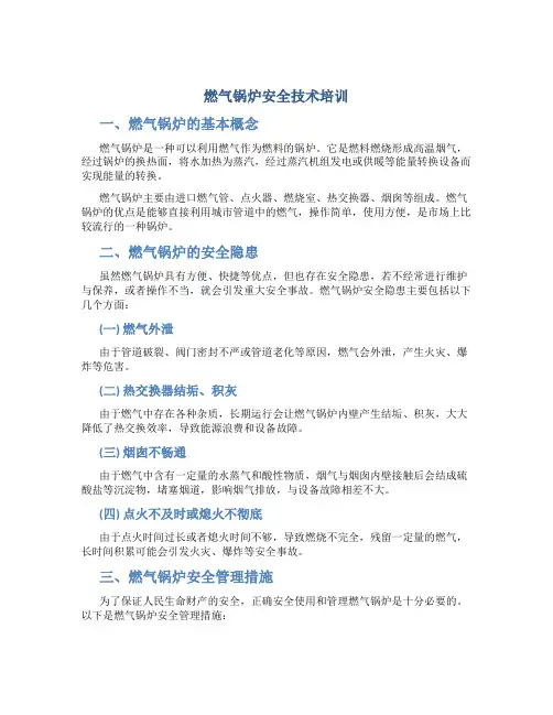燃气锅炉安全技术培训