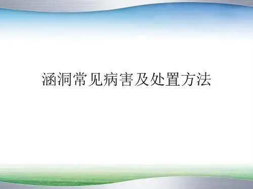 涵洞常见病害及处置方法ppt