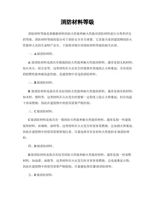 消防材料等级