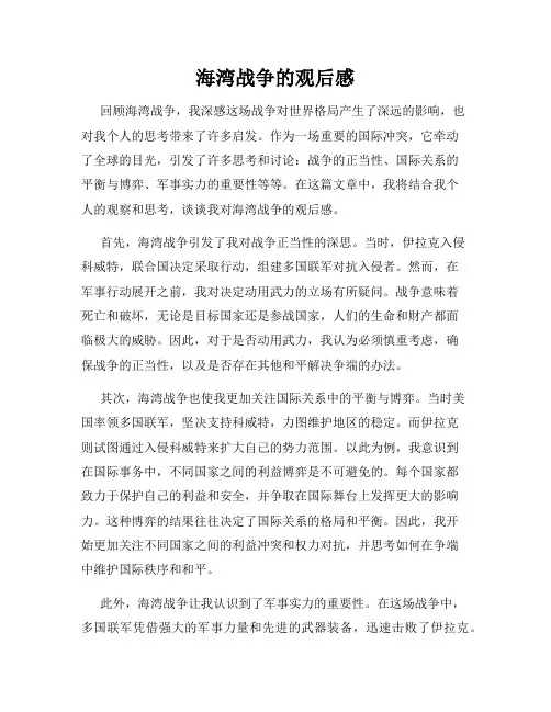 海湾战争的观后感