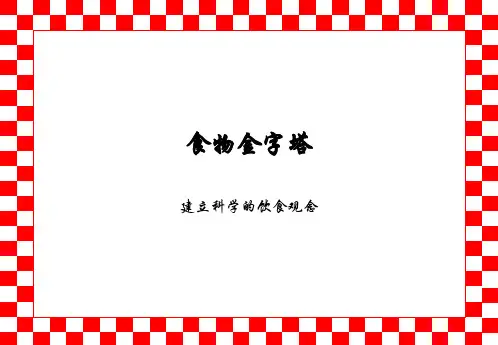 食物金字塔 空白PPT模板