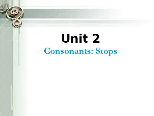 Consonants Stops