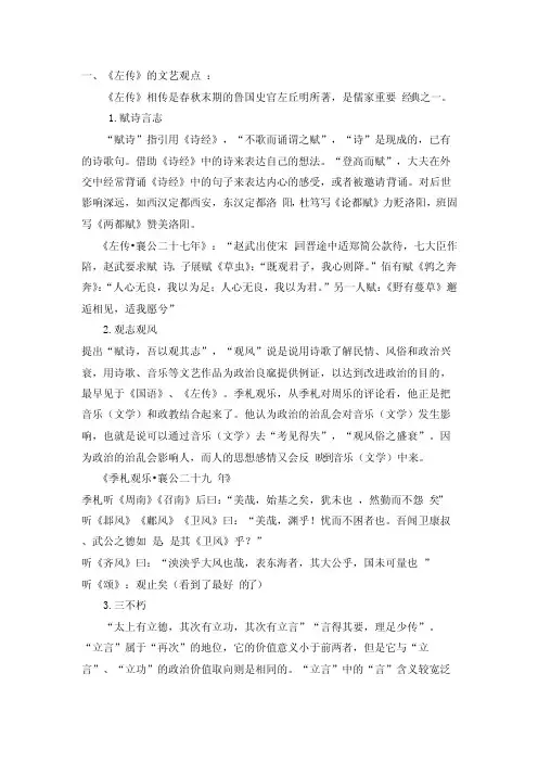 中国古代文论考试重点（考试必过）