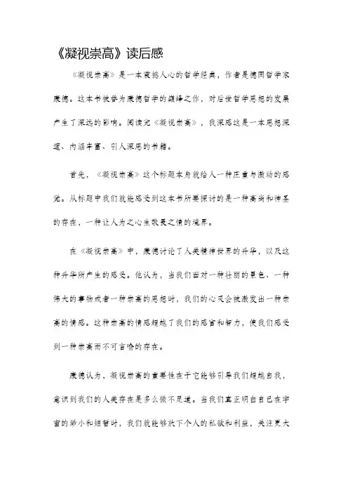 凝视崇高读后感