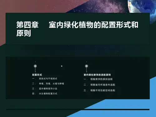 室内绿化植物的配置形式和原则
