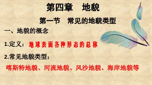 新课标地理必修一第四章 第一节 常见地貌类型