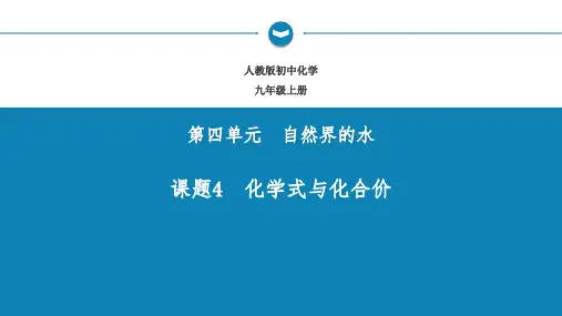 人教版初中化学九上化合价