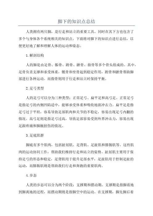 脚下的知识点总结