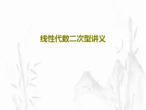 线性代数二次型讲义85页PPT