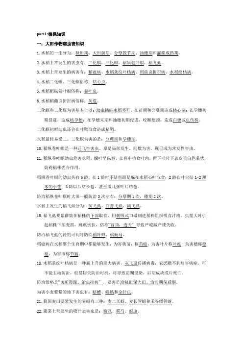 植保知识和产品知识培训