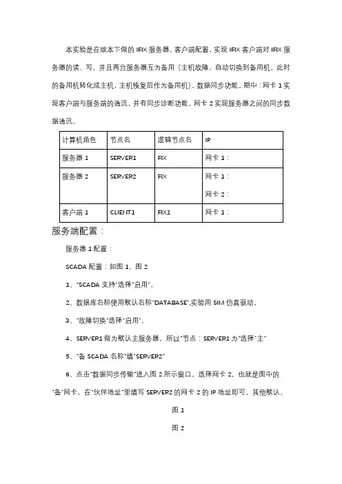 IFIX5.1环境下的IFIX服务器、客户端配置