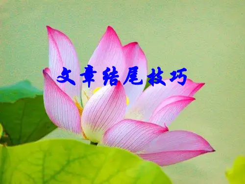 作文结尾的妙处