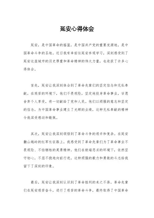 延安心得体会