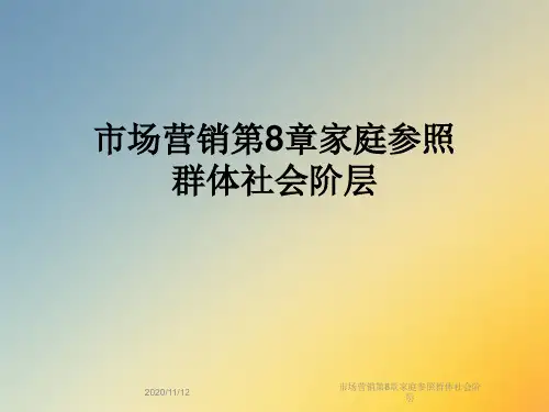 市场营销第8章家庭参照群体社会阶层