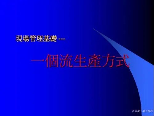 一个流生产方式