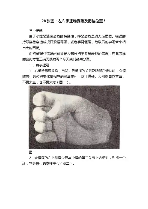 28张图：左右手正确姿势及把位位置！
