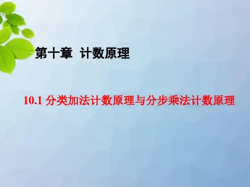 高三数学一轮复习精品课件5：10.1 分类加法计数原理与分步乘法计数原理