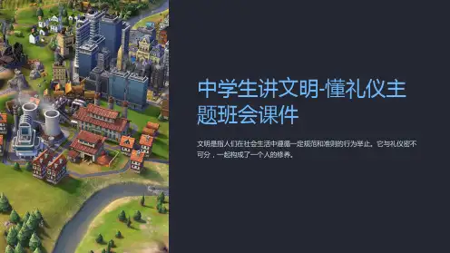 中学生讲文明-懂礼仪主题班会课件
