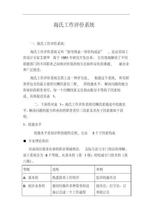 海氏系统法详细定义