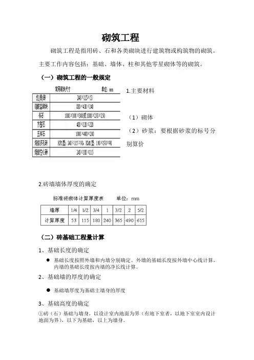砌筑工程