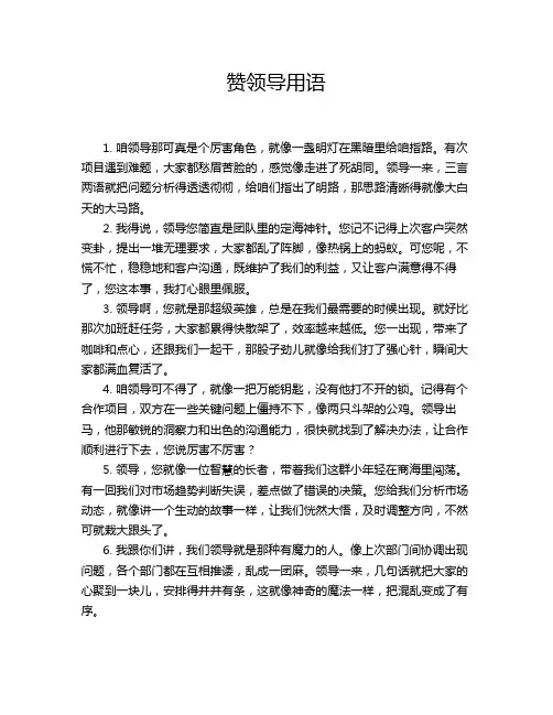 赞领导用语