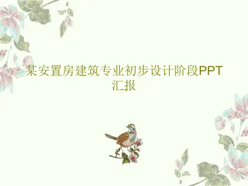 某安置房建筑专业初步设计阶段PPT汇报共27页文档