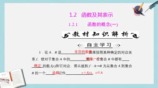 人教版高中数学必修一1.2.1_函数的概念(一)ppt课件