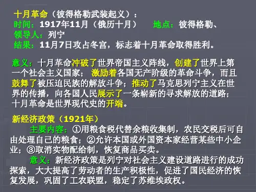 世界历史下册思维导图ppt课件