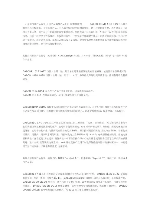 美国气体公司产品介绍