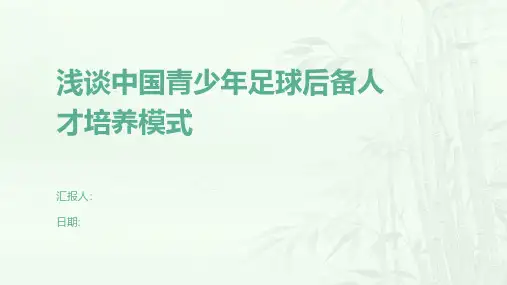 浅谈中国青少年足球后备人才培养模式