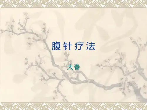 腹 针 疗 法