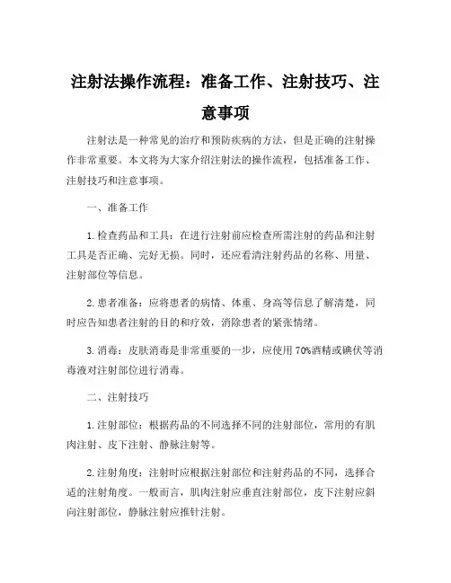 注射法操作流程