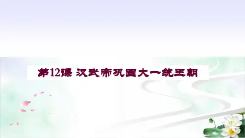 【部编版】汉武帝巩固大一统王朝标准课件PPT1