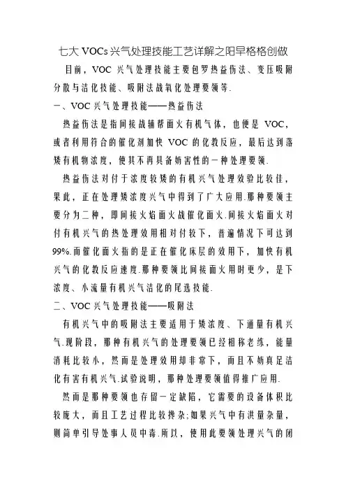 七大VOCs废气处理技术工艺详解