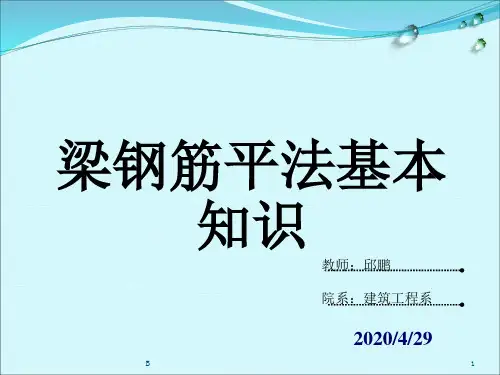 梁钢筋平法的基本知识