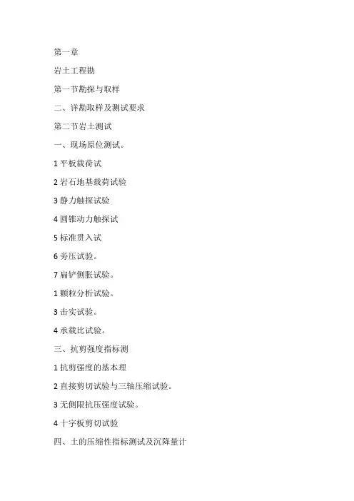 岩土专业案例一本通目录