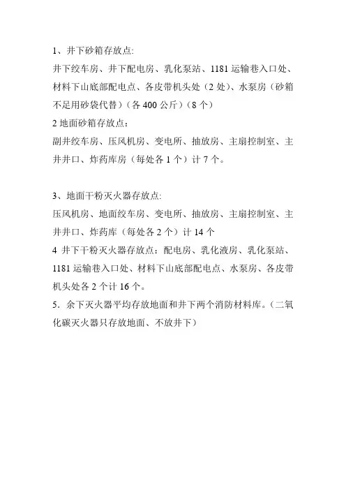 消防器材存放点
