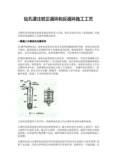 钻孔灌注桩正循环和反循环施工工艺