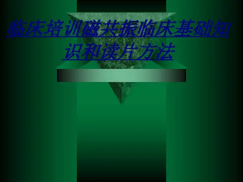 医学临床培训磁共振临床基础知识和读片方法
