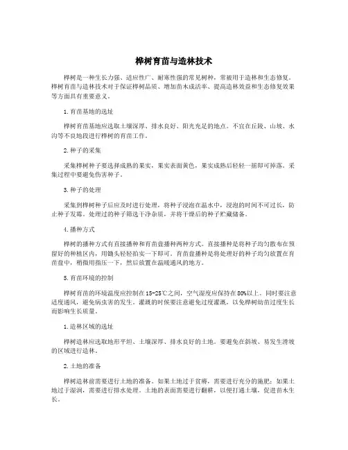 桦树育苗与造林技术