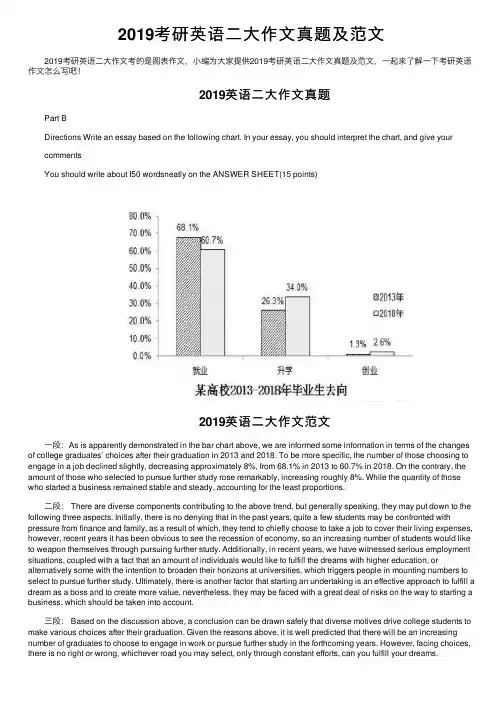 2019考研英语二大作文真题及范文