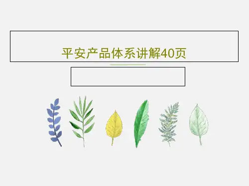 平安产品体系讲解40页PPT共42页