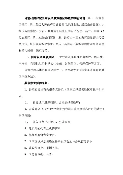 申报国家级风景名胜区程序