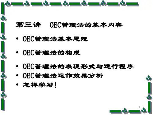 OEC管理法的基本内容
