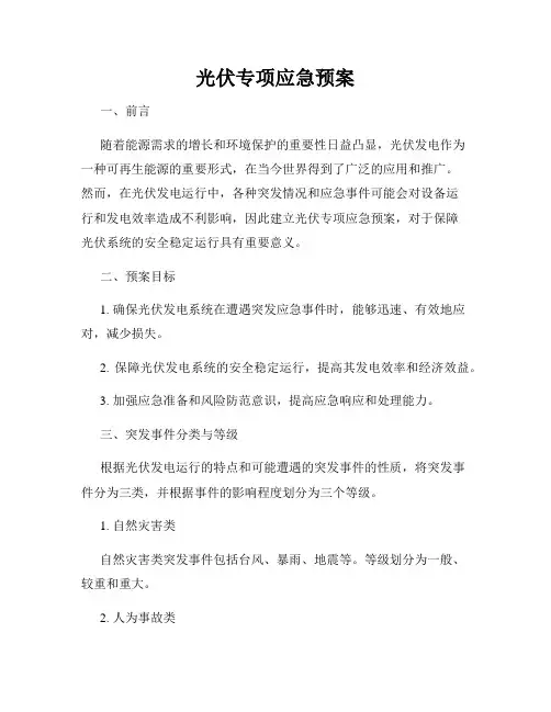 光伏专项应急预案