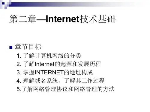 电子商务Internet技术基础知识概述
