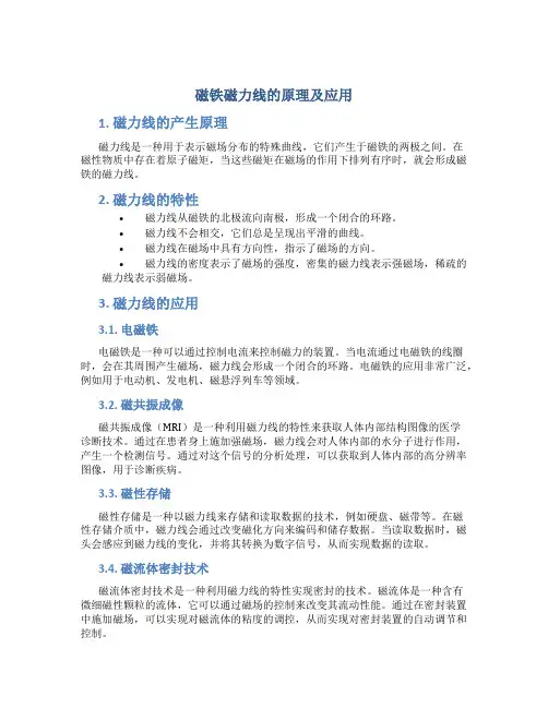 磁铁磁力线的原理及应用