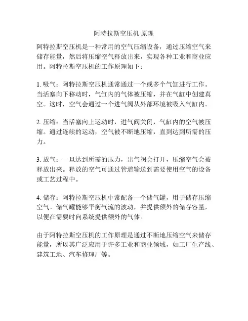 阿特拉斯空压机 原理