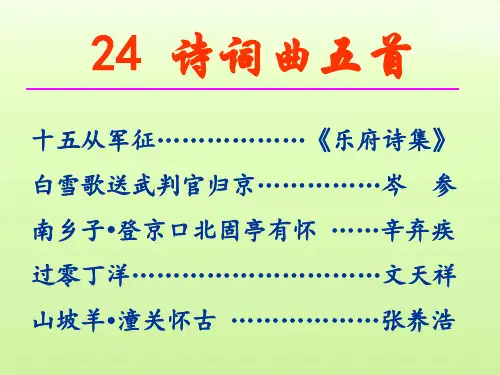 第24课《诗词曲五首》课件统编版语文九年级下册