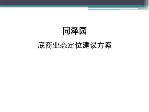 同泽园底商业态定位建议方案PPT课件